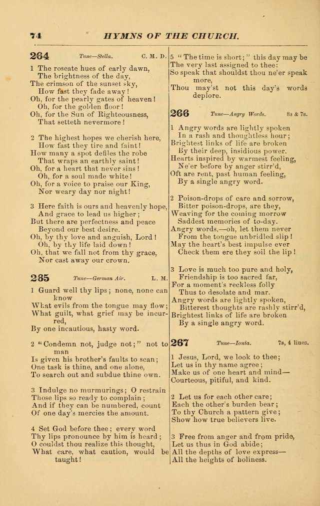 Hymns of the Church, Ancient and Modern: for the use of all who love to sing the praises of God in Christ, in the family, the school, or the church; with a discourse on music as a divine ordinance... page 74