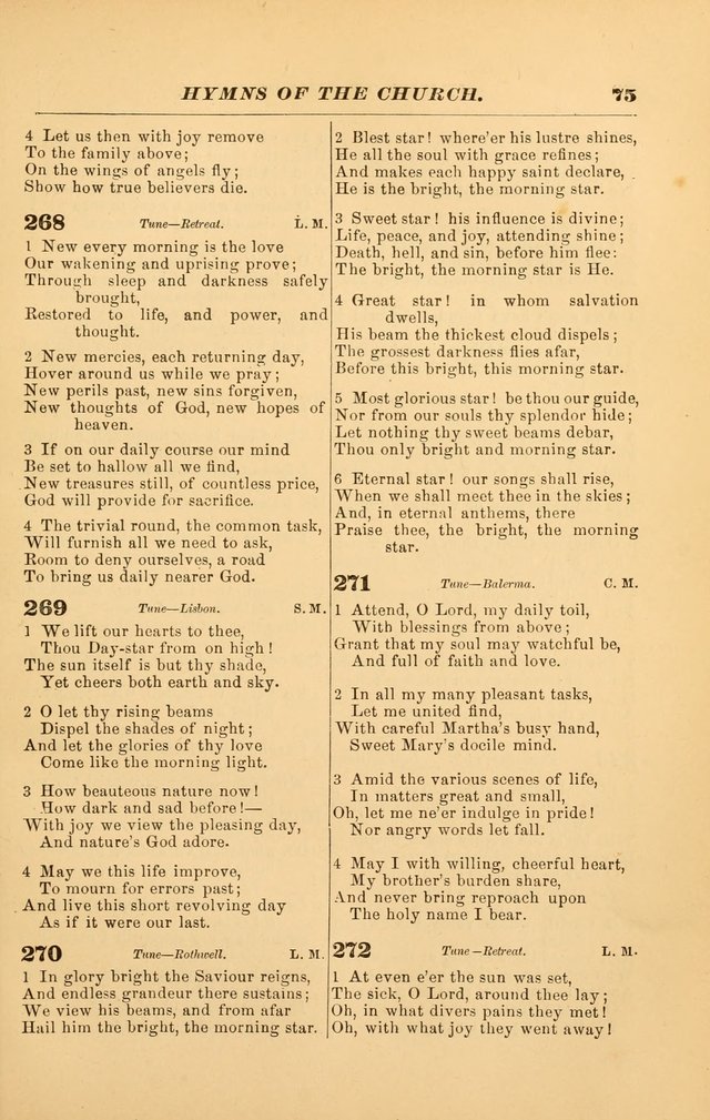 Hymns of the Church, Ancient and Modern: for the use of all who love to sing the praises of God in Christ, in the family, the school, or the church; with a discourse on music as a divine ordinance... page 75