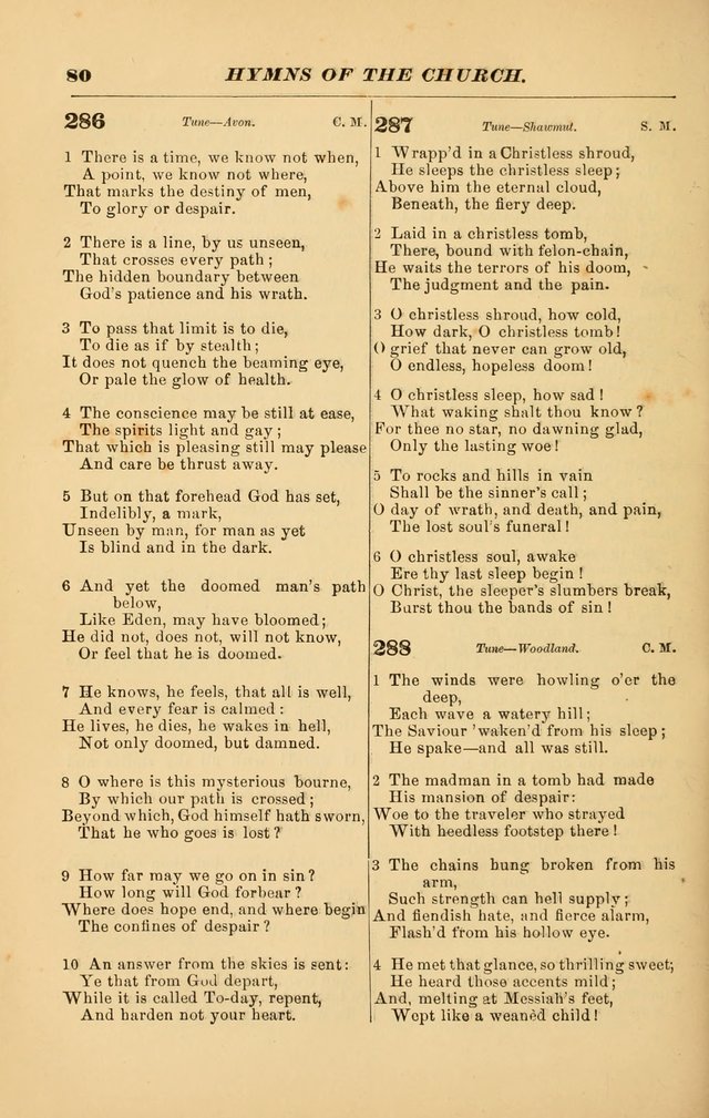 Hymns of the Church, Ancient and Modern: for the use of all who love to sing the praises of God in Christ, in the family, the school, or the church; with a discourse on music as a divine ordinance... page 80