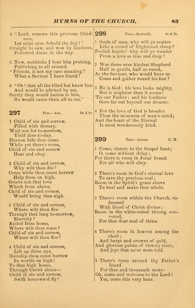 Hymns of the Church, Ancient and Modern: for the use of all who love to sing the praises of God in Christ, in the family, the school, or the church; with a discourse on music as a divine ordinance... page 83