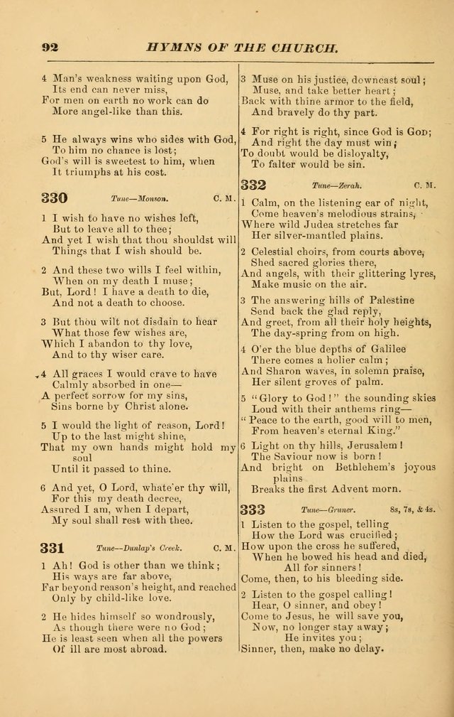 Hymns of the Church, Ancient and Modern: for the use of all who love to sing the praises of God in Christ, in the family, the school, or the church; with a discourse on music as a divine ordinance... page 92