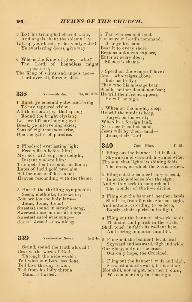 Hymns of the Church, Ancient and Modern: for the use of all who love to sing the praises of God in Christ, in the family, the school, or the church; with a discourse on music as a divine ordinance... page 94