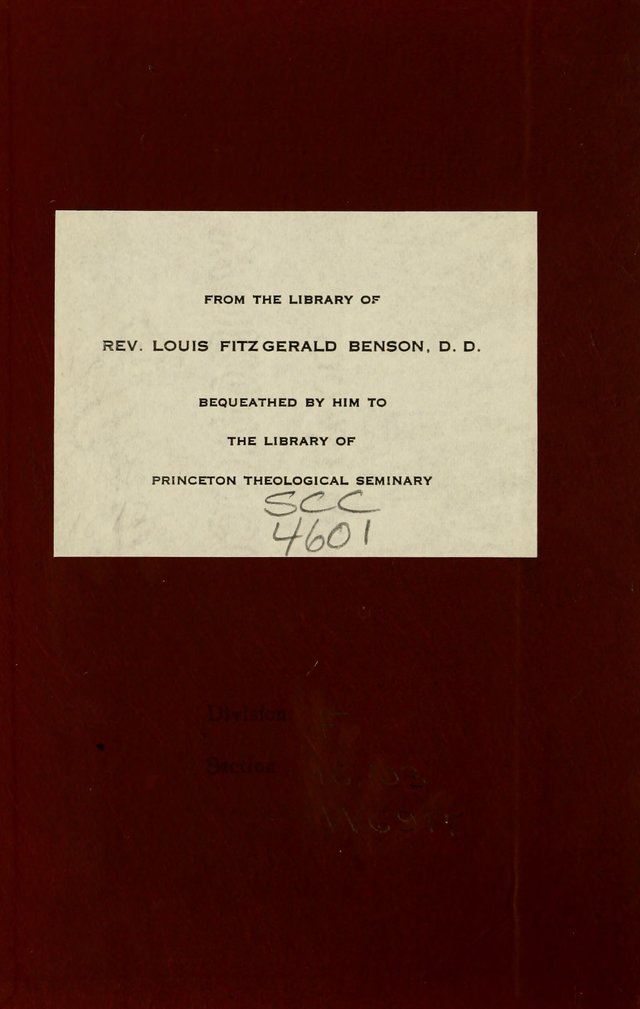 Hymns of the Church, Ancient and Modern: for the use of all who love to sing the praises of God in Christ, in the family, the school, or the church; with a discourse on music as a divine ordinance... page ii