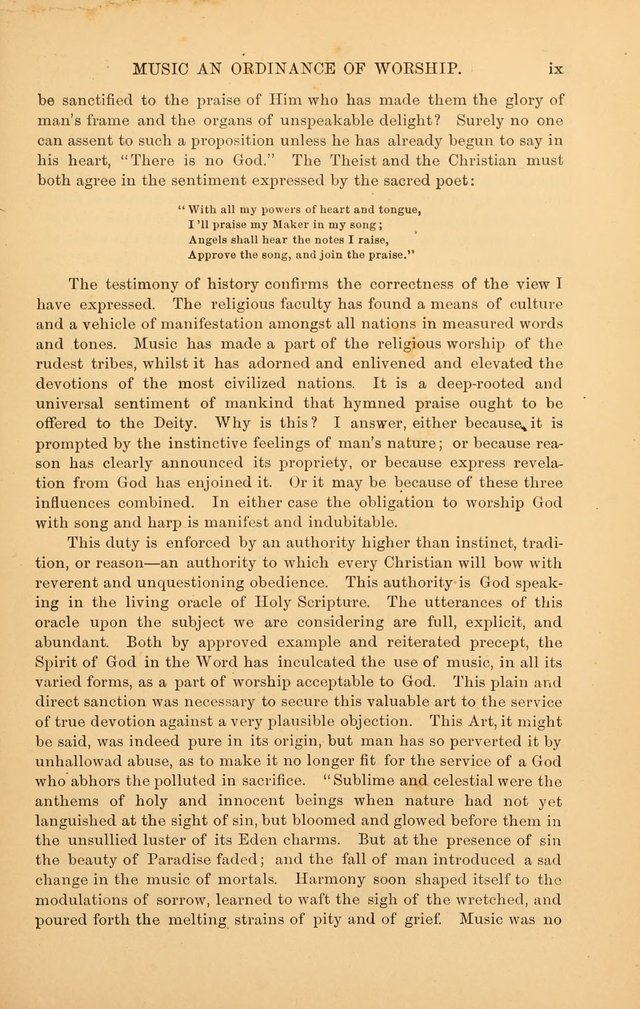 Hymns of the Church, Ancient and Modern: for the use of all who love to sing the praises of God in Christ, in the family, the school, or the church; with a discourse on music as a divine ordinance... page xv