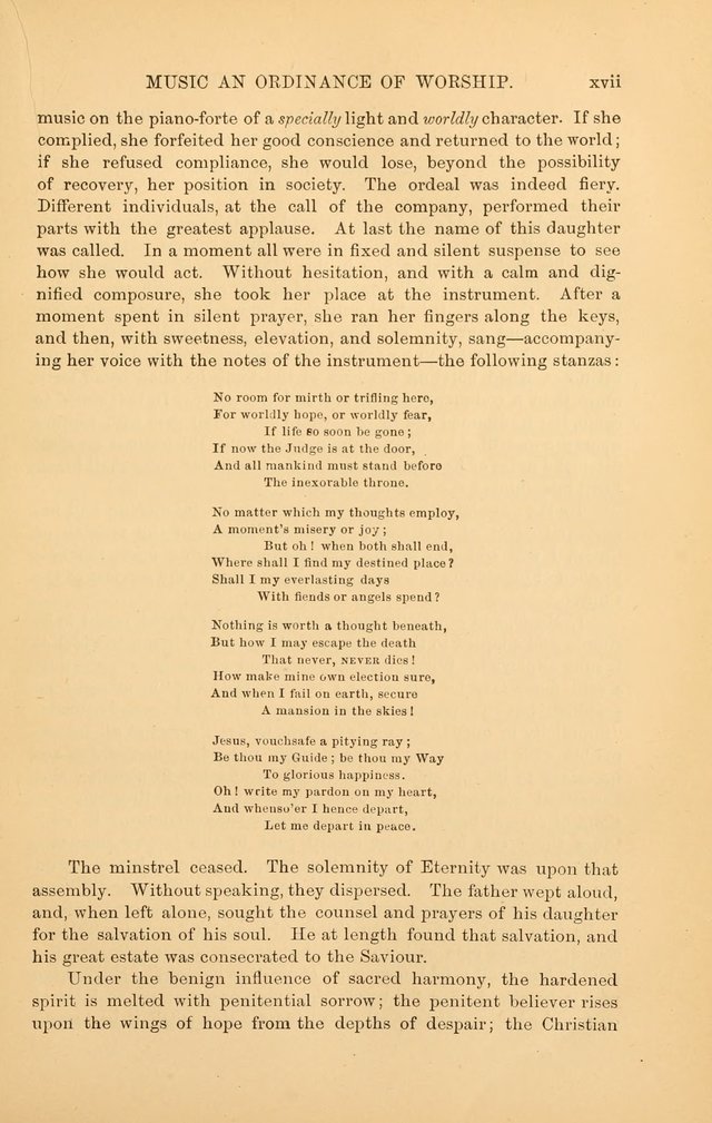 Hymns of the Church, Ancient and Modern: for the use of all who love to sing the praises of God in Christ, in the family, the school, or the church; with a discourse on music as a divine ordinance... page xxiii