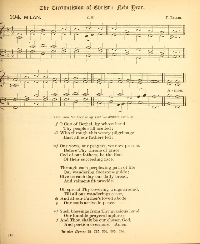 The Hymnal Companion to the Book of Common Prayer with accompanying tunes (3rd ed., rev. and enl.) page 115