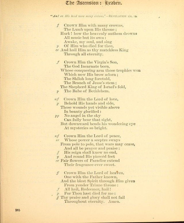 The Hymnal Companion to the Book of Common Prayer with accompanying tunes (3rd ed., rev. and enl.) page 285