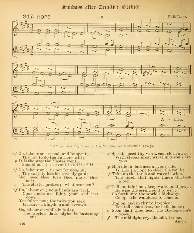 The Hymnal Companion to the Book of Common Prayer with accompanying tunes (3rd ed., rev. and enl.) page 416