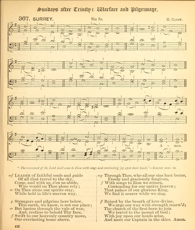 The Hymnal Companion to the Book of Common Prayer with accompanying tunes (3rd ed., rev. and enl.) page 437