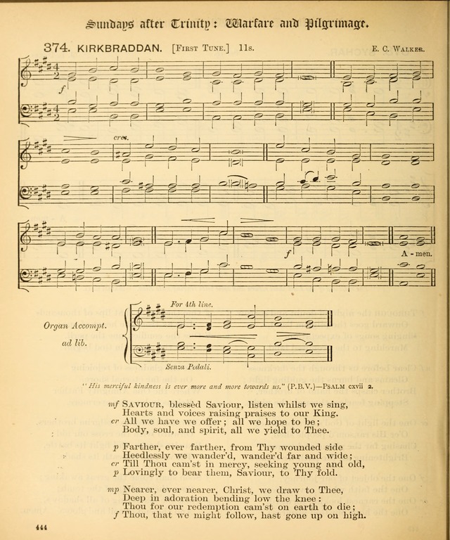 The Hymnal Companion to the Book of Common Prayer with accompanying tunes (3rd ed., rev. and enl.) page 444