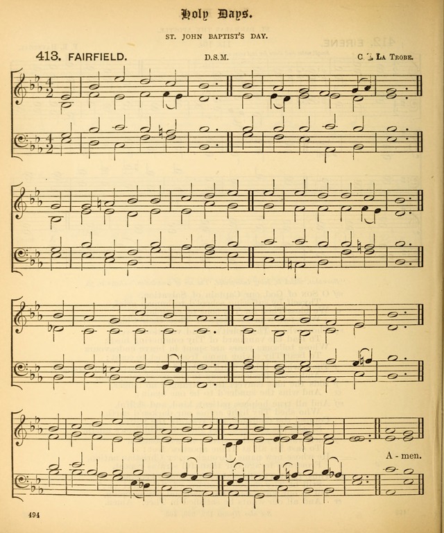 The Hymnal Companion to the Book of Common Prayer with accompanying tunes (3rd ed., rev. and enl.) page 494