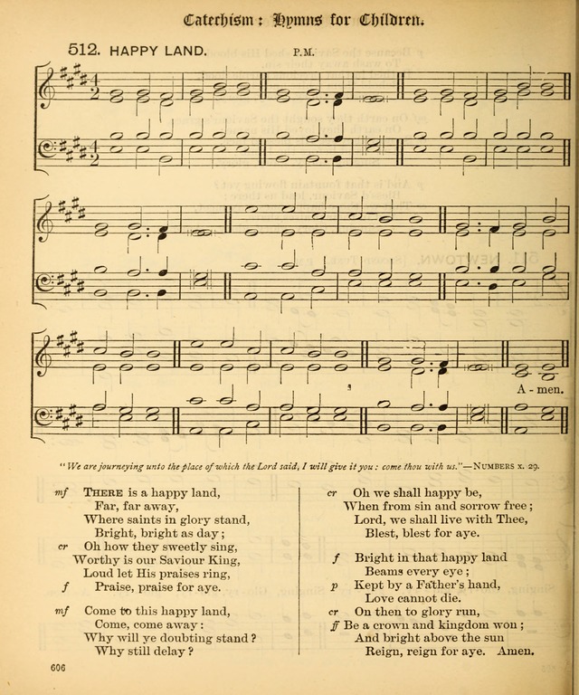 The Hymnal Companion to the Book of Common Prayer with accompanying tunes (3rd ed., rev. and enl.) page 606