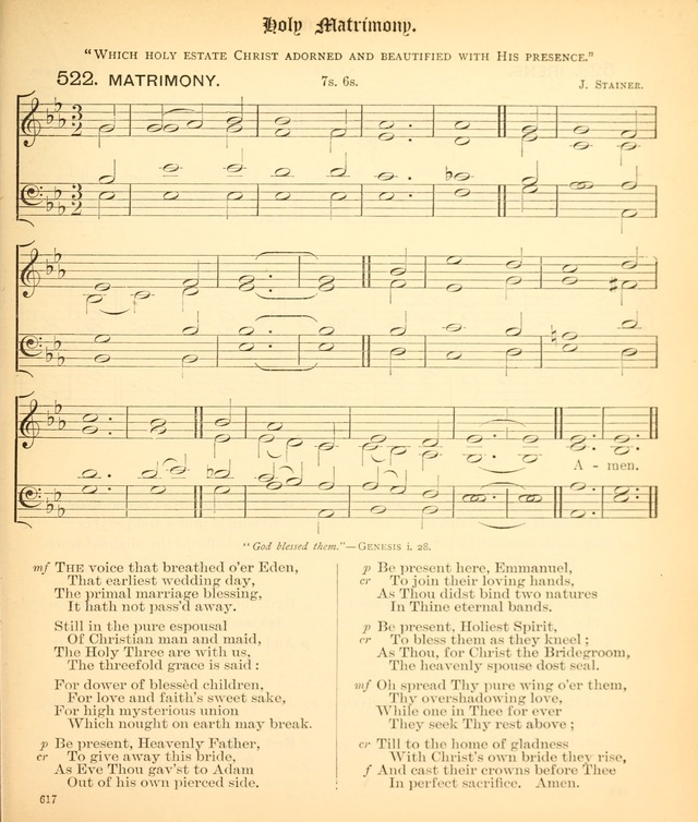 The Hymnal Companion to the Book of Common Prayer with accompanying tunes (3rd ed., rev. and enl.) page 617