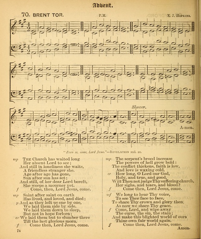 The Hymnal Companion to the Book of Common Prayer with accompanying tunes (3rd ed., rev. and enl.) page 74