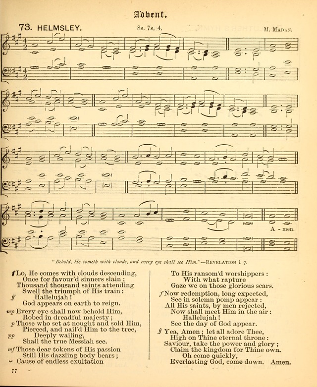 The Hymnal Companion to the Book of Common Prayer with accompanying tunes (3rd ed., rev. and enl.) page 77