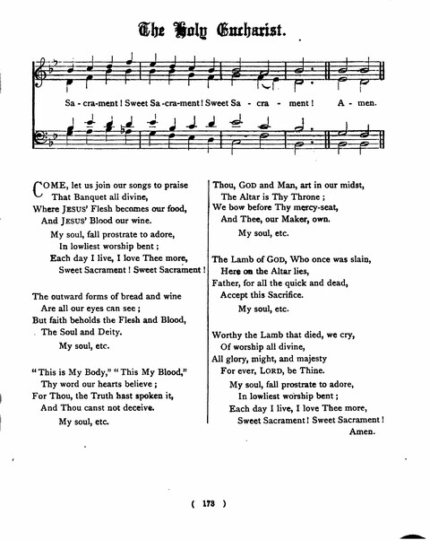 Hymns for the Children of the Church: with accompanying tunes page 173