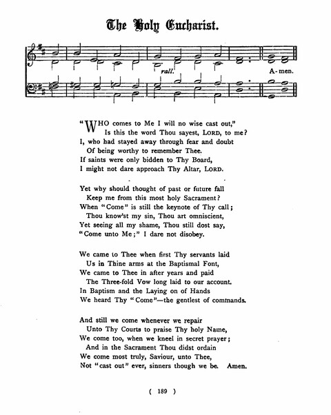 Hymns for the Children of the Church: with accompanying tunes page 189