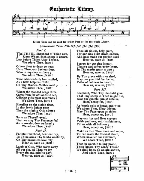 Hymns for the Children of the Church: with accompanying tunes page 195