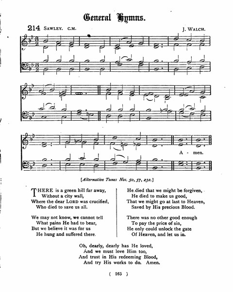 Hymns for the Children of the Church: with accompanying tunes page 265