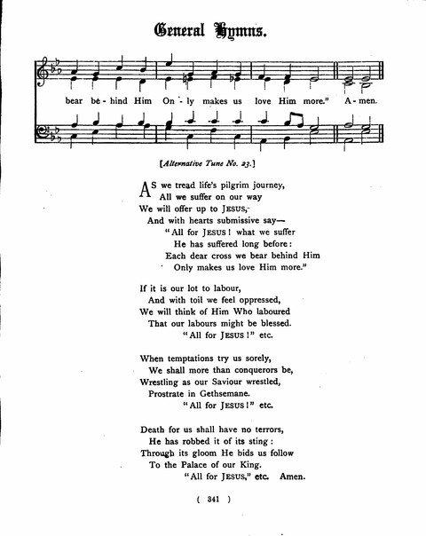 Hymns for the Children of the Church: with accompanying tunes page 341