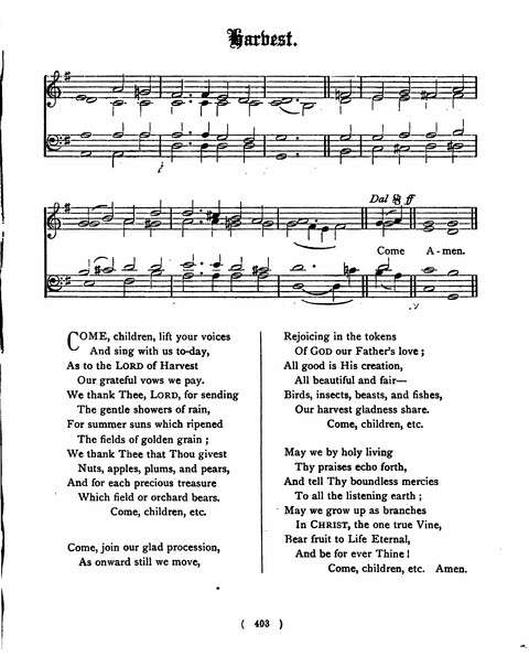 Hymns for the Children of the Church: with accompanying tunes page 403