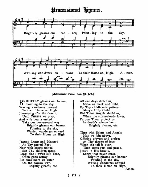 Hymns for the Children of the Church: with accompanying tunes page 429