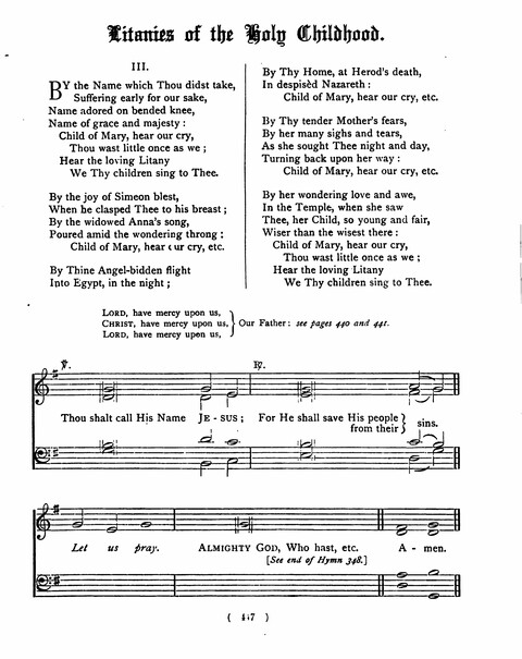 Hymns for the Children of the Church: with accompanying tunes page 447