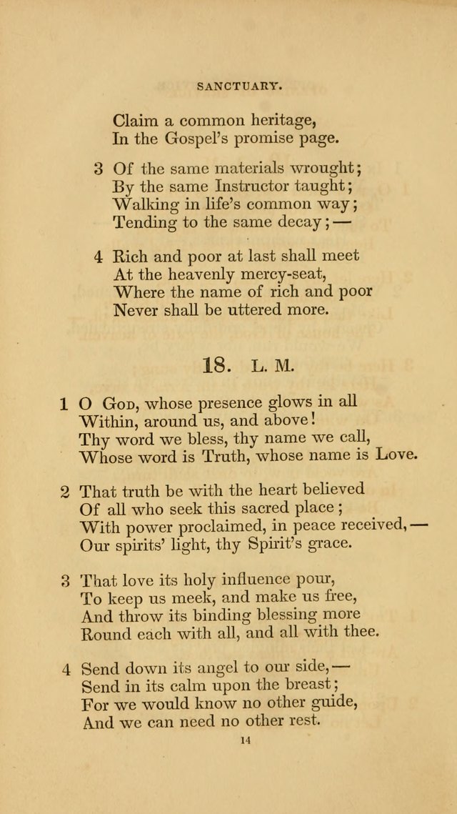 Hymns for the Church of Christ. (6th thousand) page 14