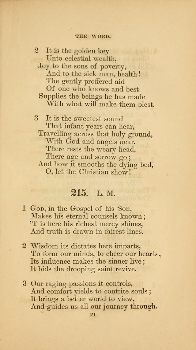 Hymns for the Church of Christ. (6th thousand) page 151