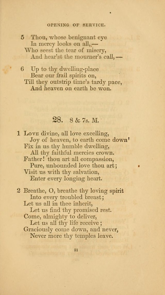 Hymns for the Church of Christ. (6th thousand) page 21