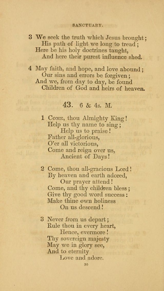 Hymns for the Church of Christ. (6th thousand) page 30