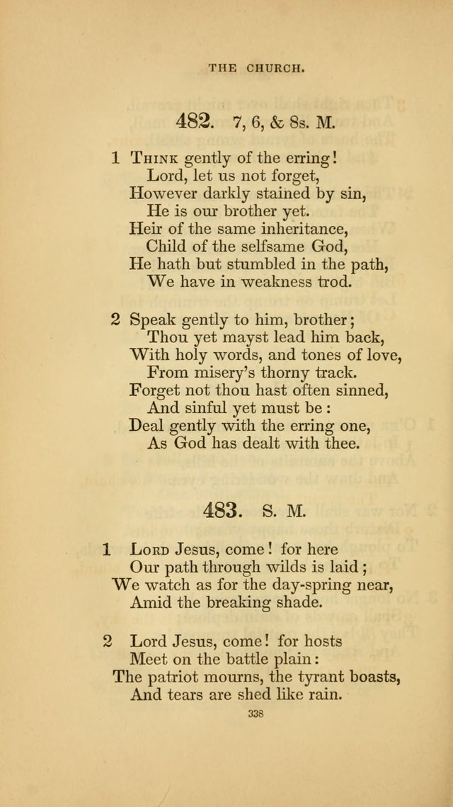 Hymns for the Church of Christ. (6th thousand) page 338