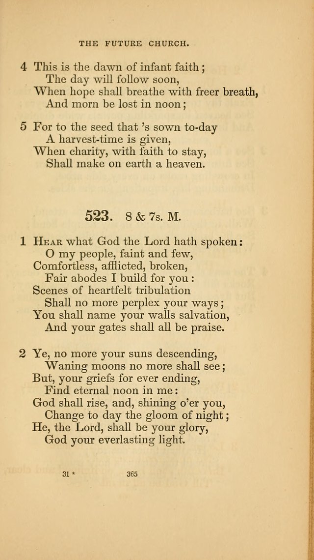 Hymns for the Church of Christ. (6th thousand) page 365