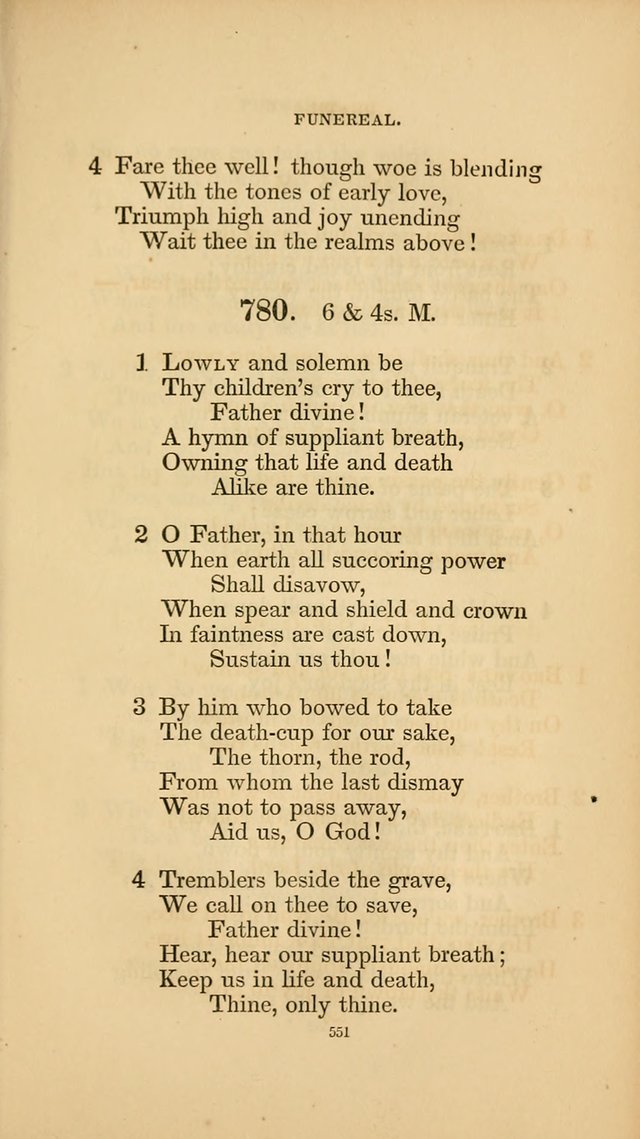 Hymns for the Church of Christ. (6th thousand) page 551