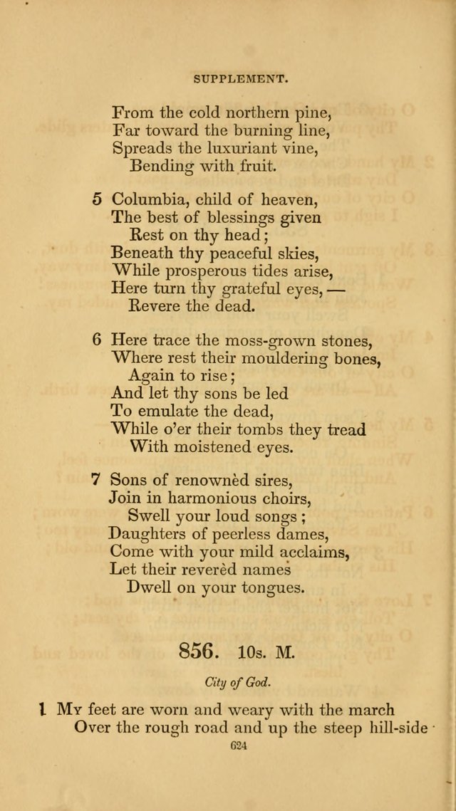 Hymns for the Church of Christ. (6th thousand) page 624