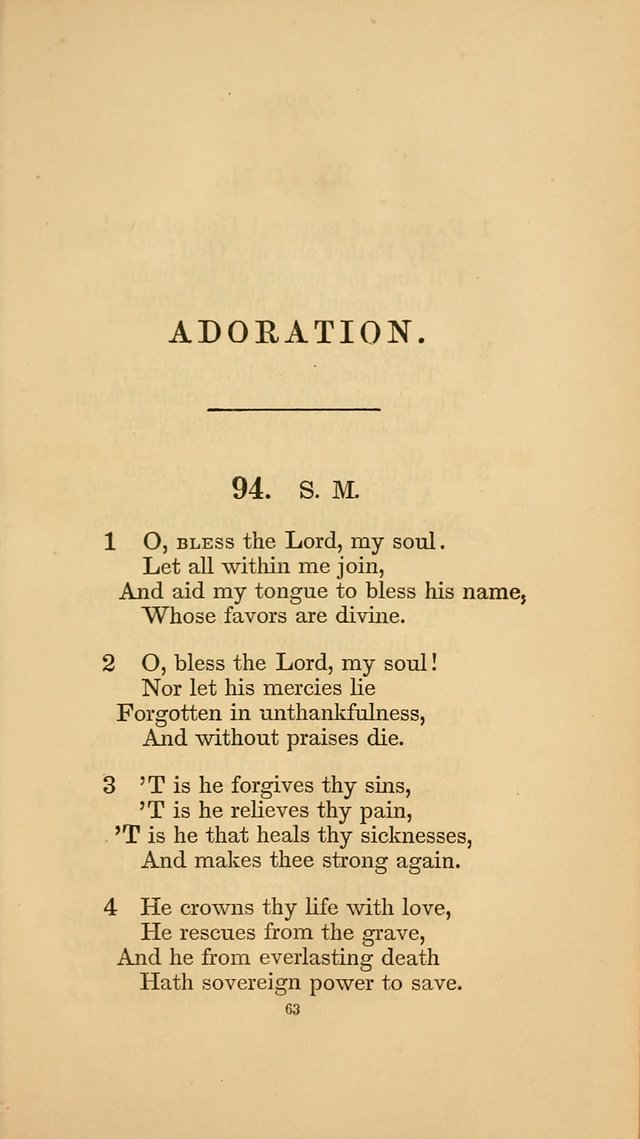 Hymns for the Church of Christ. (6th thousand) page 63