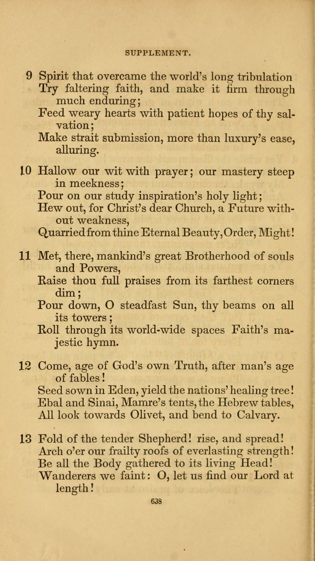 Hymns for the Church of Christ. (6th thousand) page 638