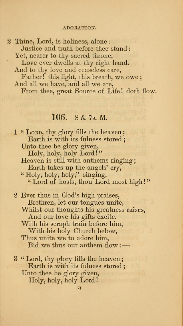 Hymns for the Church of Christ. (6th thousand) page 71