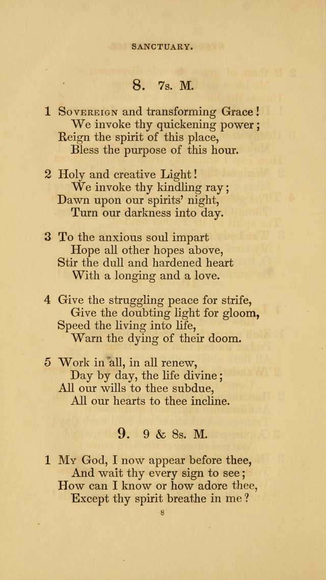 Hymns for the Church of Christ. (6th thousand) page 8