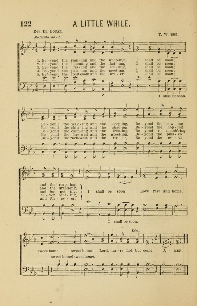 The Heavenly Choir: a collection of hymns and tunes for all occasions of worship, congregational, church, prayer, praise, choir, Sunday school, and social meeings page 122