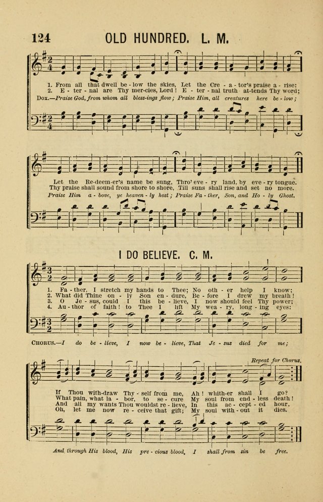 The Heavenly Choir: a collection of hymns and tunes for all occasions of worship, congregational, church, prayer, praise, choir, Sunday school, and social meeings page 124