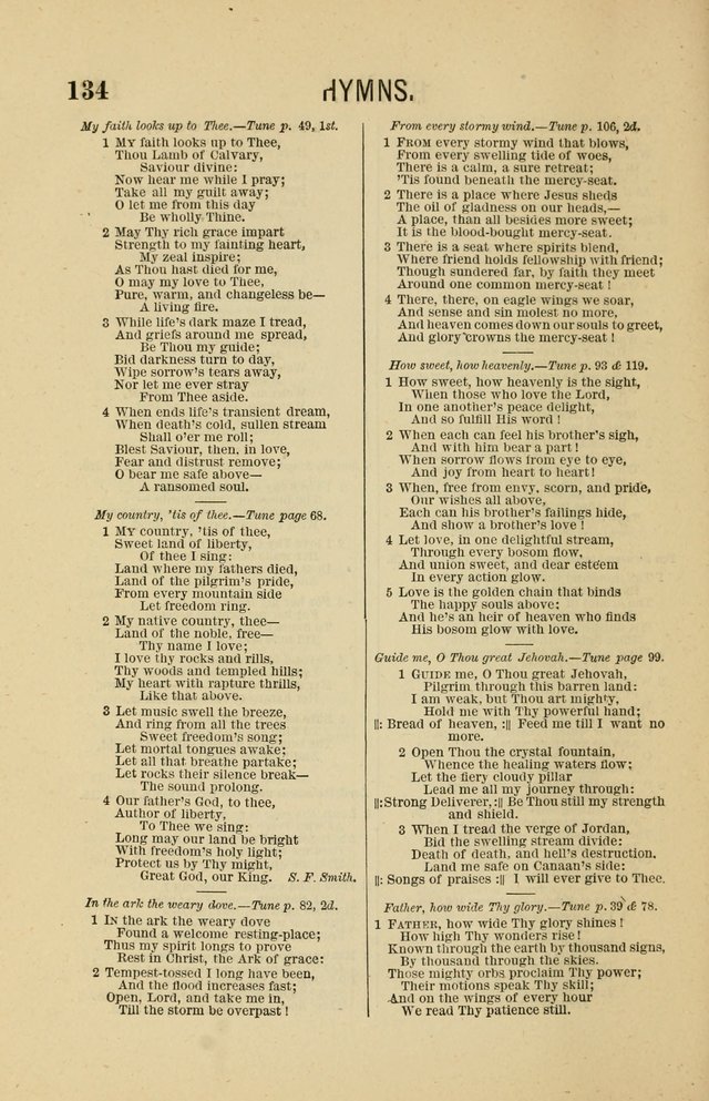 The Heavenly Choir: a collection of hymns and tunes for all occasions of worship, congregational, church, prayer, praise, choir, Sunday school, and social meeings page 134