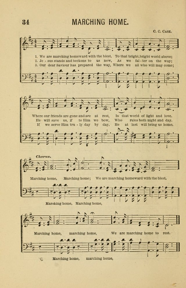 The Heavenly Choir: a collection of hymns and tunes for all occasions of worship, congregational, church, prayer, praise, choir, Sunday school, and social meeings page 34