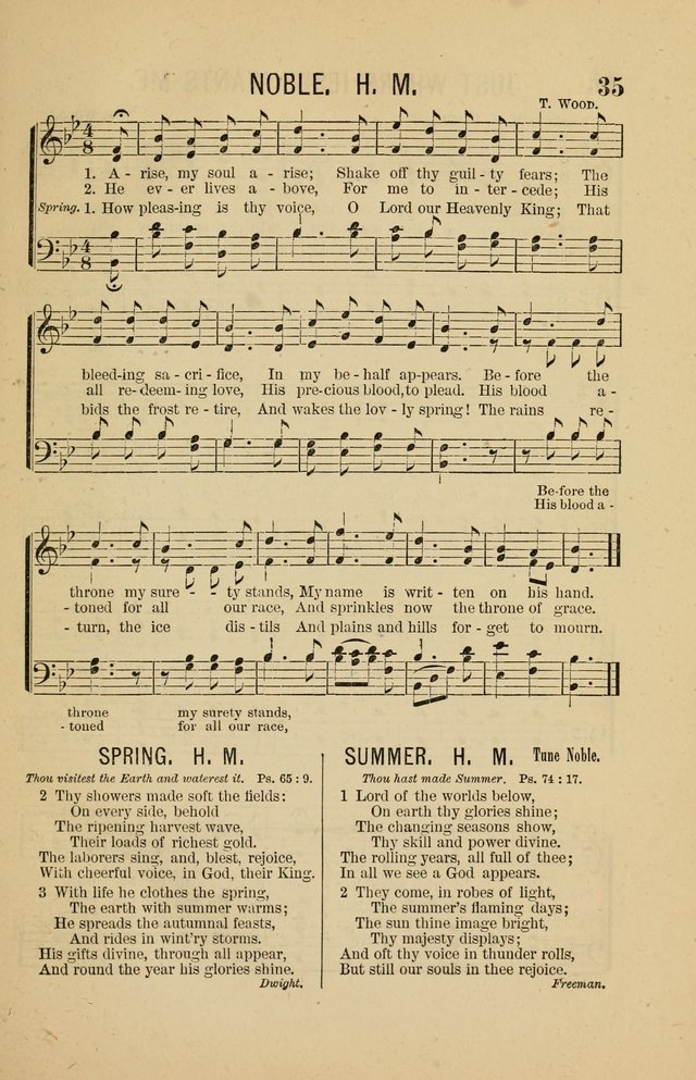 The Heavenly Choir: a collection of hymns and tunes for all occasions of worship, congregational, church, prayer, praise, choir, Sunday school, and social meeings page 35