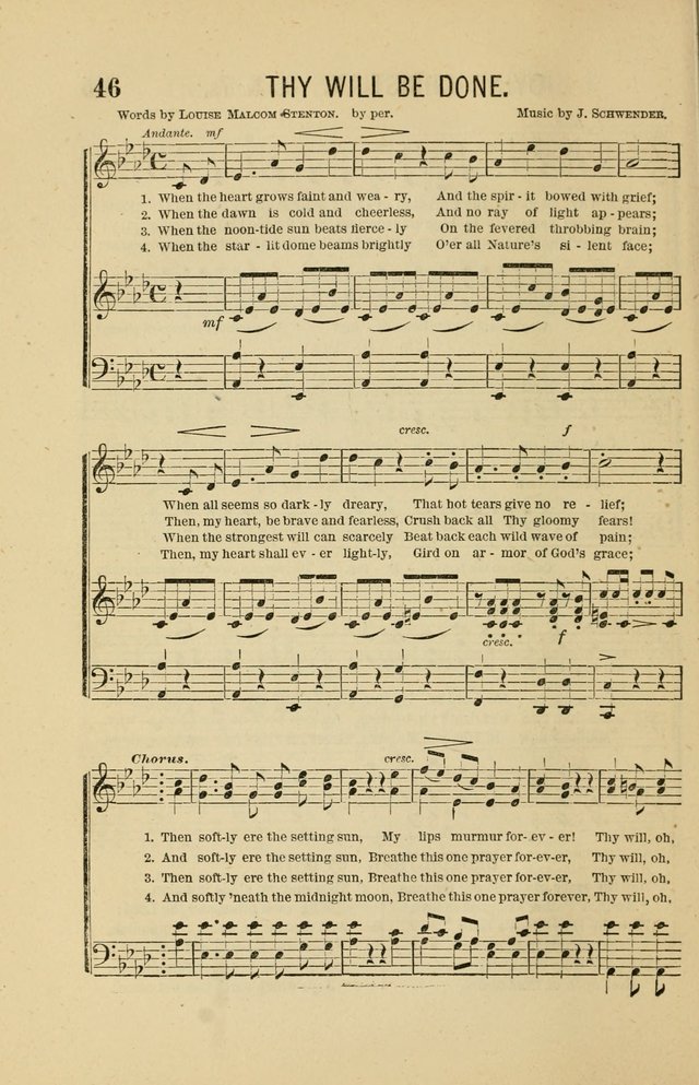 The Heavenly Choir: a collection of hymns and tunes for all occasions of worship, congregational, church, prayer, praise, choir, Sunday school, and social meeings page 46