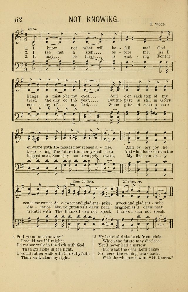 The Heavenly Choir: a collection of hymns and tunes for all occasions of worship, congregational, church, prayer, praise, choir, Sunday school, and social meeings page 52