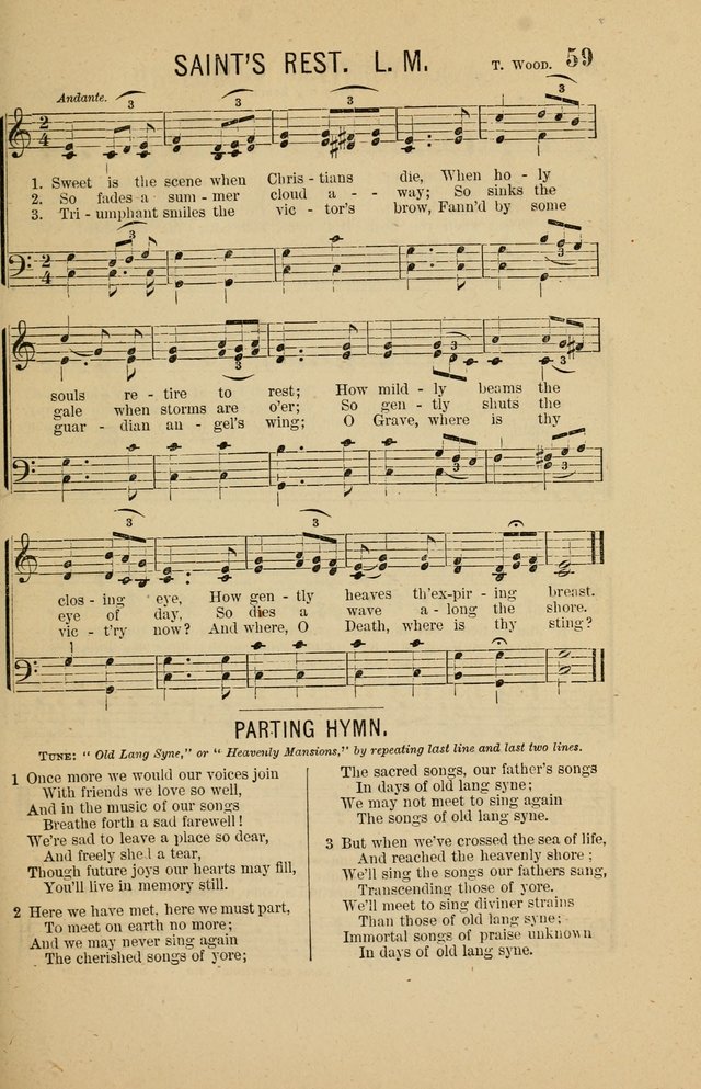 The Heavenly Choir: a collection of hymns and tunes for all occasions of worship, congregational, church, prayer, praise, choir, Sunday school, and social meeings page 59