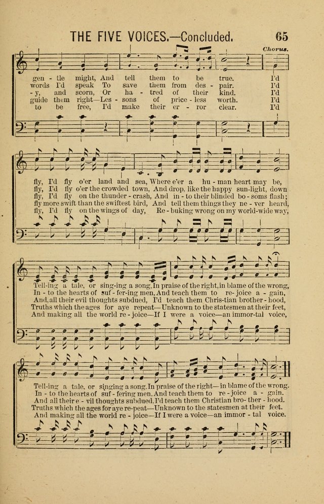 The Heavenly Choir: a collection of hymns and tunes for all occasions of worship, congregational, church, prayer, praise, choir, Sunday school, and social meeings page 65