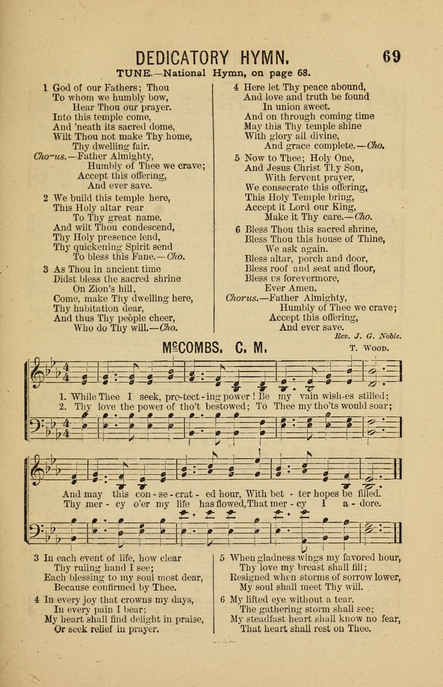 The Heavenly Choir: a collection of hymns and tunes for all occasions of worship, congregational, church, prayer, praise, choir, Sunday school, and social meeings page 69