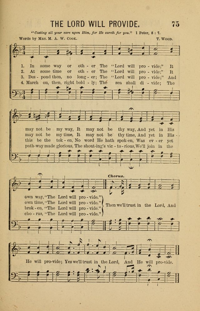 The Heavenly Choir: a collection of hymns and tunes for all occasions of worship, congregational, church, prayer, praise, choir, Sunday school, and social meeings page 75